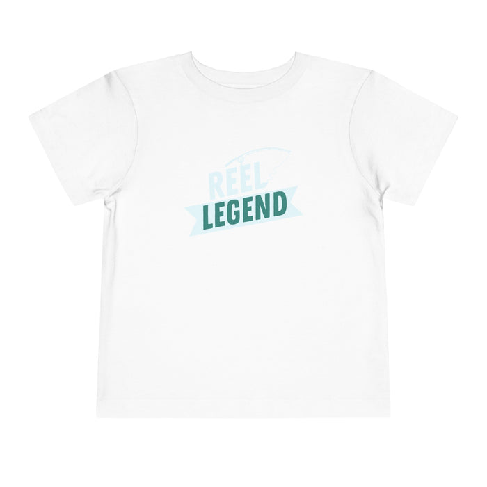 Printify Kids clothes White / 3T Reel Legend Toddler Short Sleeve Tee - Fun and Comfy Kids Fishing Shirt