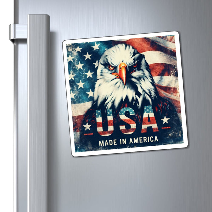 Printify Paper products Patriotic USA Eagle Magnets Strong, Fast-Holding Custom Magnets Great Gift, Party Favor, 4th of July, Labor Day, Memorial Day, Veterans Day