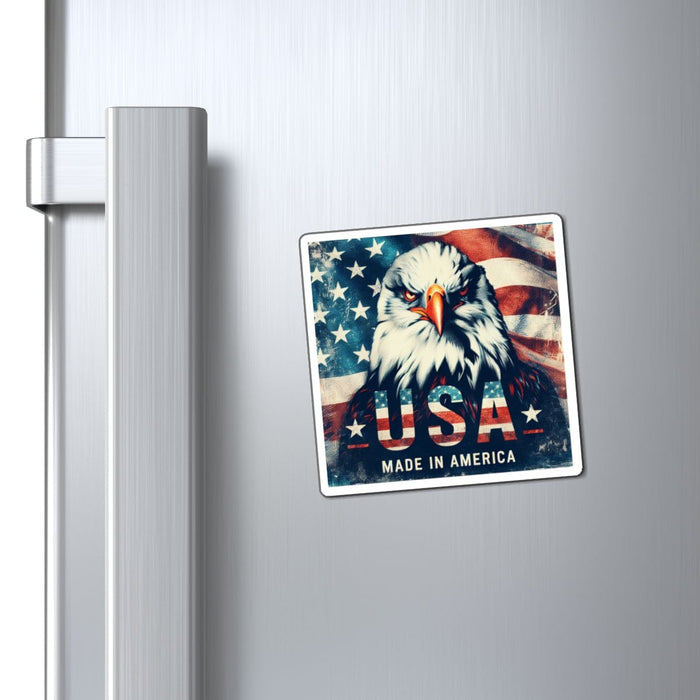 Printify Paper products Patriotic USA Eagle Magnets Strong, Fast-Holding Custom Magnets Great Gift, Party Favor, 4th of July, Labor Day, Memorial Day, Veterans Day