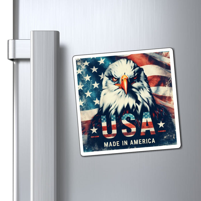 Printify Paper products Patriotic USA Eagle Magnets Strong, Fast-Holding Custom Magnets Great Gift, Party Favor, 4th of July, Labor Day, Memorial Day, Veterans Day