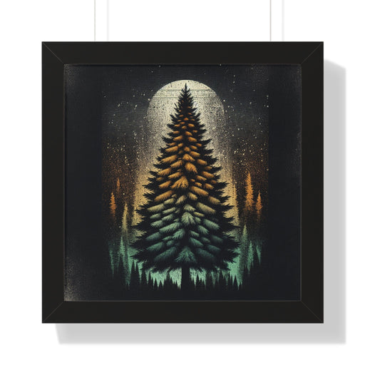 Printify Poster 16″ x 16″ / Black Colorful Tree Framed Vertical Poster | Premium Quality | Black Frame Great Gift, Outdoor Enthusiast, Husband Gift, Teacher Gift, Wife Gift