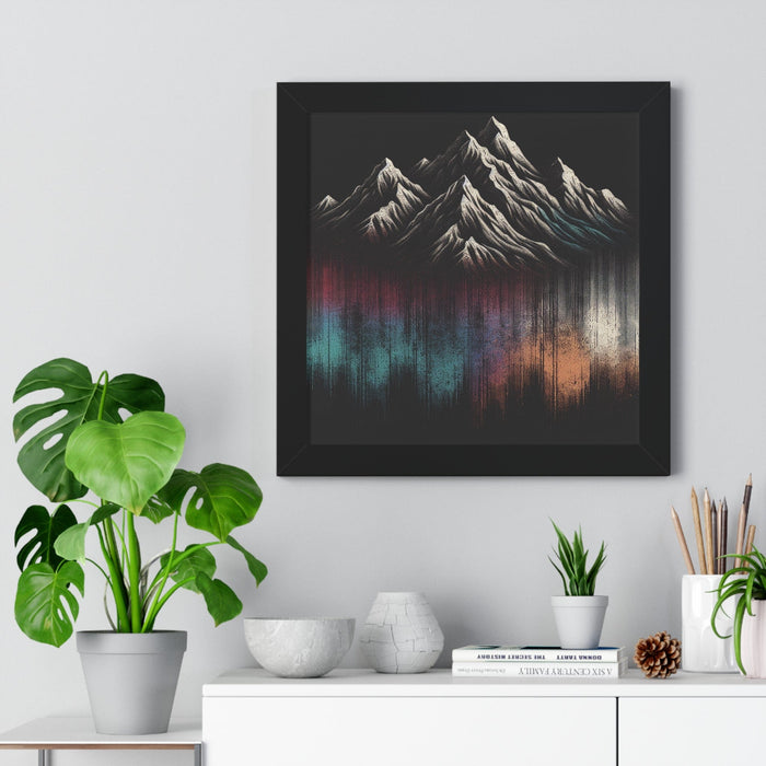 Printify Poster Colorful Mountain Framed Vertical Poster Premium Quality Black Frame Great Gift, Outdoor Enthusiast, Husband Gift, Teacher Gift, Wife Gift