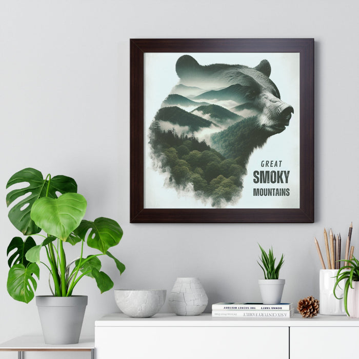 Printify Poster Great Smoky Mountains Framed Vertical Poster Premium Quality Black Frame Great Gift, Outdoors, Husband Gift, Teacher Gift, Wife Gift