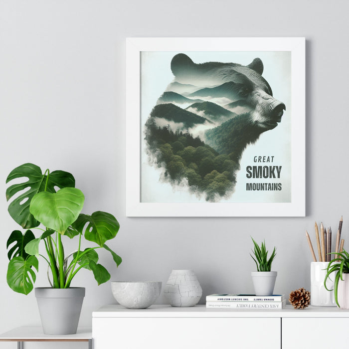 Printify Poster Great Smoky Mountains Framed Vertical Poster Premium Quality Black Frame Great Gift, Outdoors, Husband Gift, Teacher Gift, Wife Gift