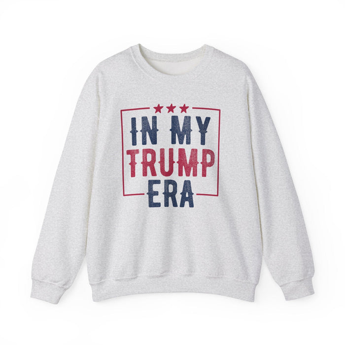 Printify Sweatshirt Ash / S In My Trump Era Make America Great Again Political Pride Unisex Heavy Blend™ Crewneck Sweatshirt