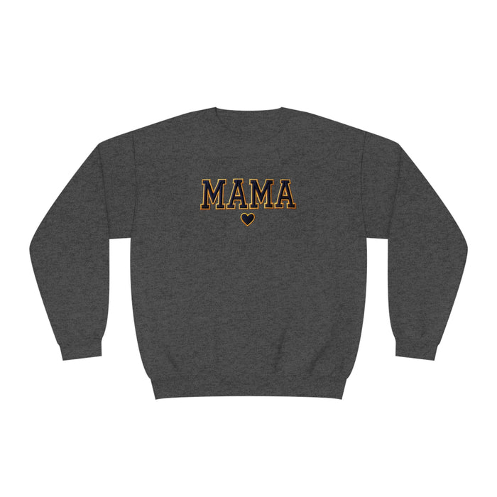 Printify Sweatshirt Black Heather / S Mama Varsity Retro Graphic Crewneck Sweatshirt – Classic Style for Every Season