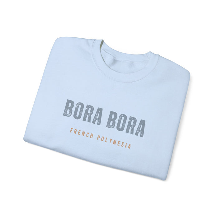 Printify Sweatshirt Bora Bora Unisex Heavy Blend Crewneck Sweatshirt Cozy and Durable Comfort Vacation Travel Destination Shirt Great Gift