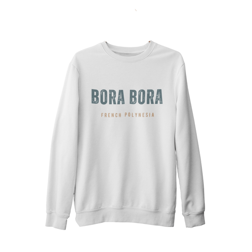 Printify Sweatshirt Bora Bora Unisex Heavy Blend Crewneck Sweatshirt Cozy and Durable Comfort Vacation Travel Destination Shirt Great Gift