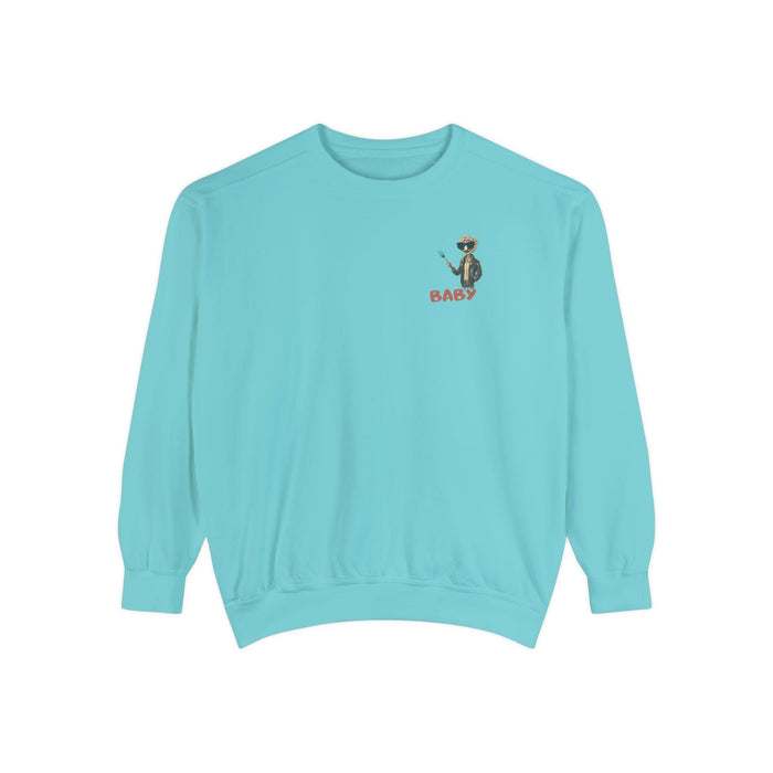 Printify Sweatshirt Chalky Mint / S Pasta La Vista Baby! Humor Garment-Dyed Unisex Sweatshirt - Luxurious Comfort & Style