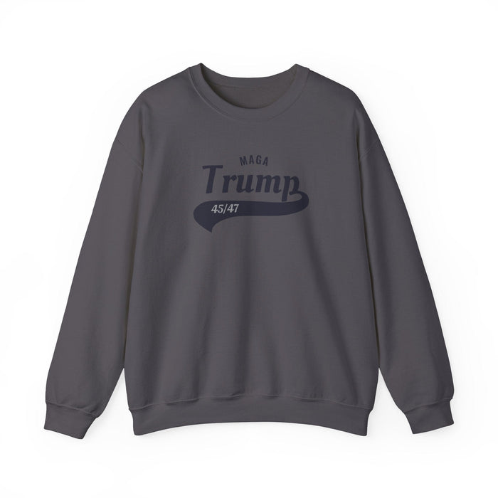 Printify Sweatshirt Charcoal / S MAGA Trump Unisex Heavy Blend Crewneck Sweatshirt | Patriotic Graphic Sweater