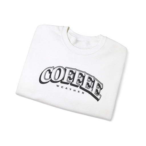 Printify Sweatshirt Coffee Weather Graphic Sweatshirt for Cozy Winter Vibes