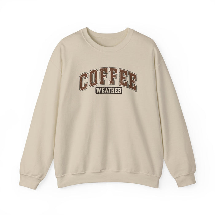 Printify Sweatshirt Coffee Weather Graphic Sweatshirt for Cozy Winter Vibes