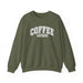 Printify Sweatshirt Coffee Weather Graphic Sweatshirt for Cozy Winter Vibes