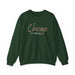 Printify Sweatshirt Forest Green / S Chicago Illinois Unisex Heavy Blend Crewneck Sweatshirt Cozy and Durable great Gift Idea