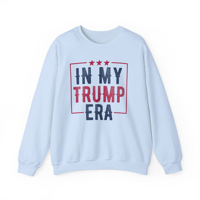 Printify Sweatshirt Light Blue / S In My Trump Era Make America Great Again Political Pride Unisex Heavy Blend™ Crewneck Sweatshirt