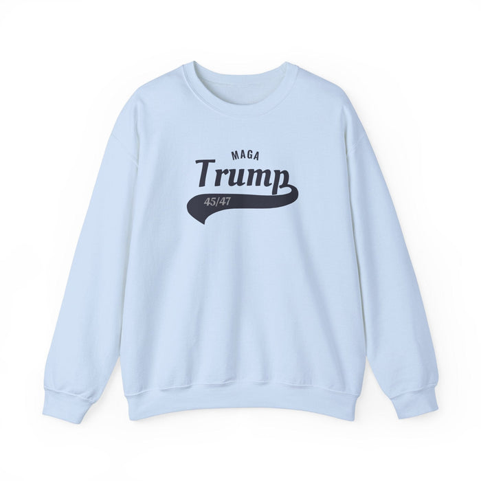 Printify Sweatshirt Light Blue / S MAGA Trump Unisex Heavy Blend Crewneck Sweatshirt | Patriotic Graphic Sweater