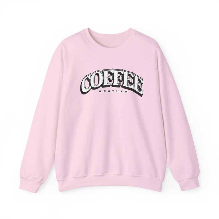 Printify Sweatshirt Light Pink / S Coffee Weather Graphic Sweatshirt for Cozy Winter Vibes