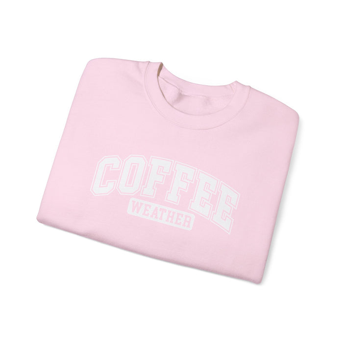 Printify Sweatshirt Light Pink / S Coffee Weather Graphic Sweatshirt for Cozy Winter Vibes