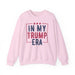 Printify Sweatshirt Light Pink / S In My Trump Era Make America Great Again Political Pride Unisex Heavy Blend™ Crewneck Sweatshirt