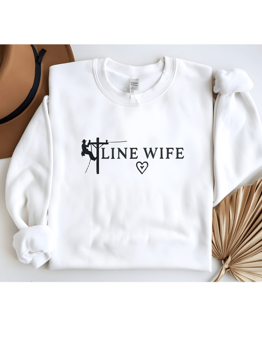 Printify Sweatshirt Lineman Wife Graphic Sweatshirt - Lineman Shirt Thoughtful Gift Idea for Loved Ones