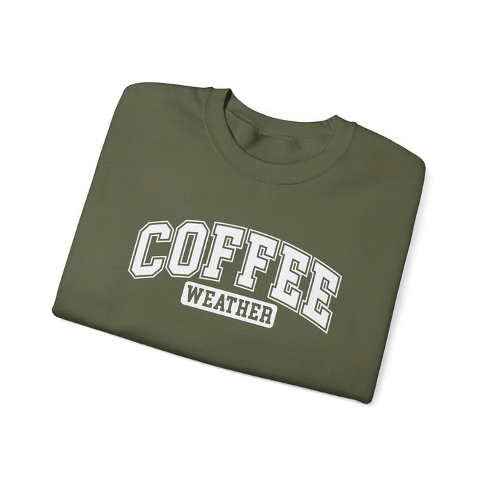 Printify Sweatshirt Military Green / S Coffee Weather Graphic Sweatshirt for Cozy Winter Vibes