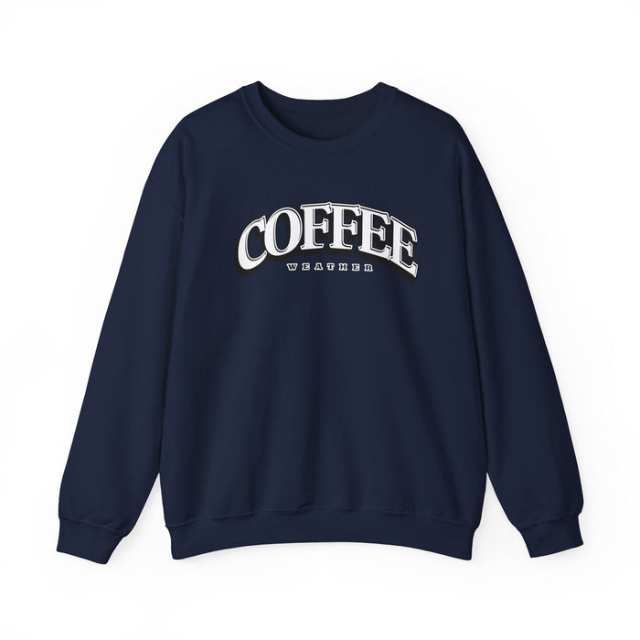 Printify Sweatshirt Navy / S Coffee Weather Graphic Sweatshirt for Cozy Winter Vibes