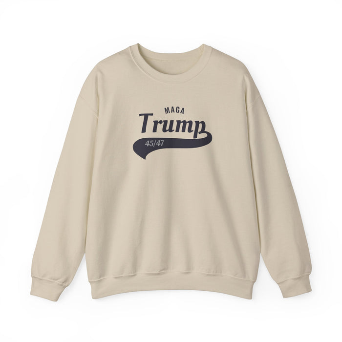 Printify Sweatshirt Sand / S MAGA Trump Unisex Heavy Blend Crewneck Sweatshirt | Patriotic Graphic Sweater