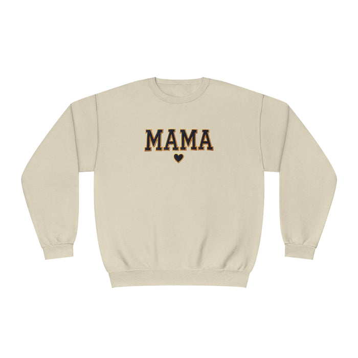 Printify Sweatshirt Sandstone / S Mama Varsity Retro Graphic Crewneck Sweatshirt – Classic Style for Every Season