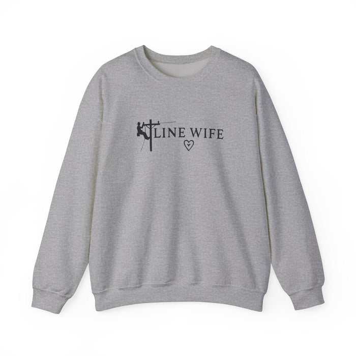 Printify Sweatshirt Sport Grey / S Lineman Wife Graphic Sweatshirt - Lineman Shirt Thoughtful Gift Idea for Loved Ones