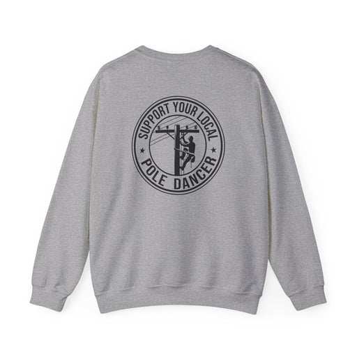 Printify Sweatshirt Sport Grey / S Support Your Local Lineman" Unisex Heavy Blend Crewneck Sweatshirt Lineman Shirt