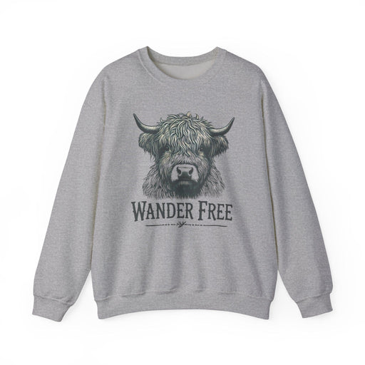 Printify Sweatshirt Sport Grey / S Wander Free Wildlife Nature Graphic Unisex Heavy Blend Crewneck Sweatshirt