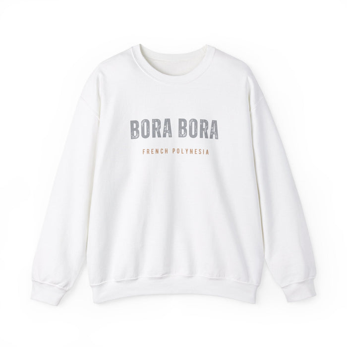 Printify Sweatshirt White / S Bora Bora Unisex Heavy Blend Crewneck Sweatshirt Cozy and Durable Comfort Vacation Travel Destination Shirt Great Gift