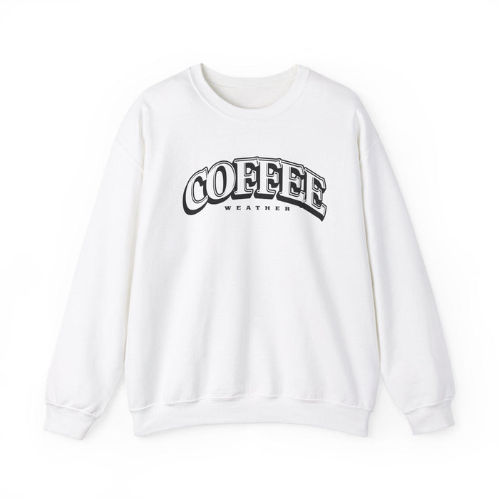 Printify Sweatshirt White / S Coffee Weather Graphic Sweatshirt for Cozy Winter Vibes