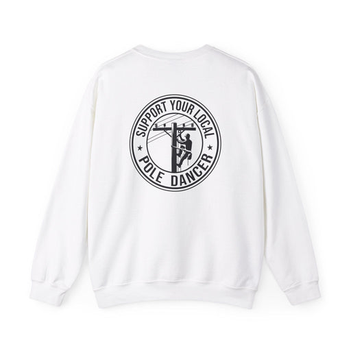 Printify Sweatshirt White / S Support Your Local Lineman" Unisex Heavy Blend Crewneck Sweatshirt Lineman Shirt