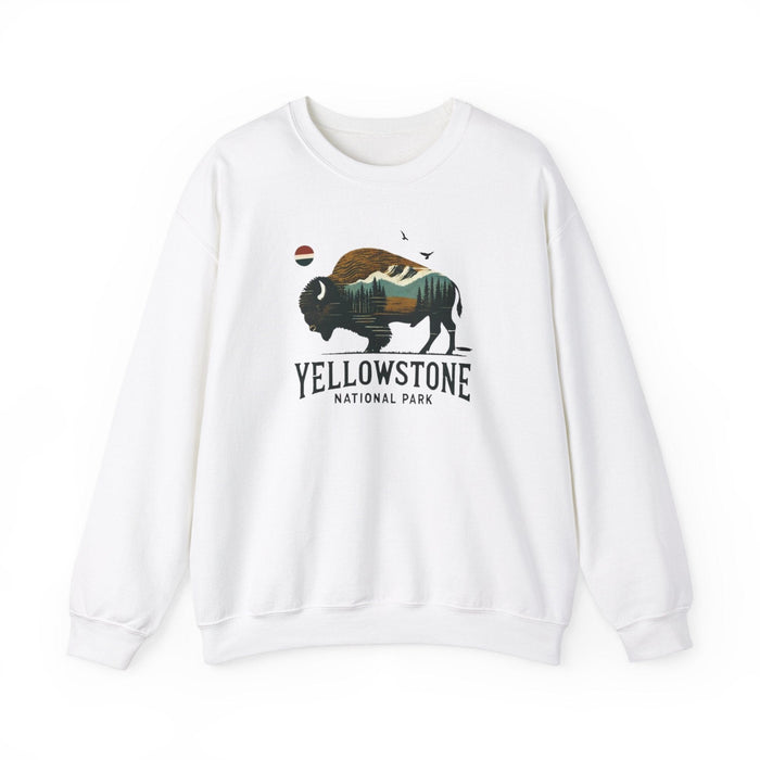 Printify Sweatshirt White / S Yosemite National Park Unisex Heavy Blend Crewneck Sweatshirt Camping Sweatshirt Womens Sweatshirt Mens Sweatshirt