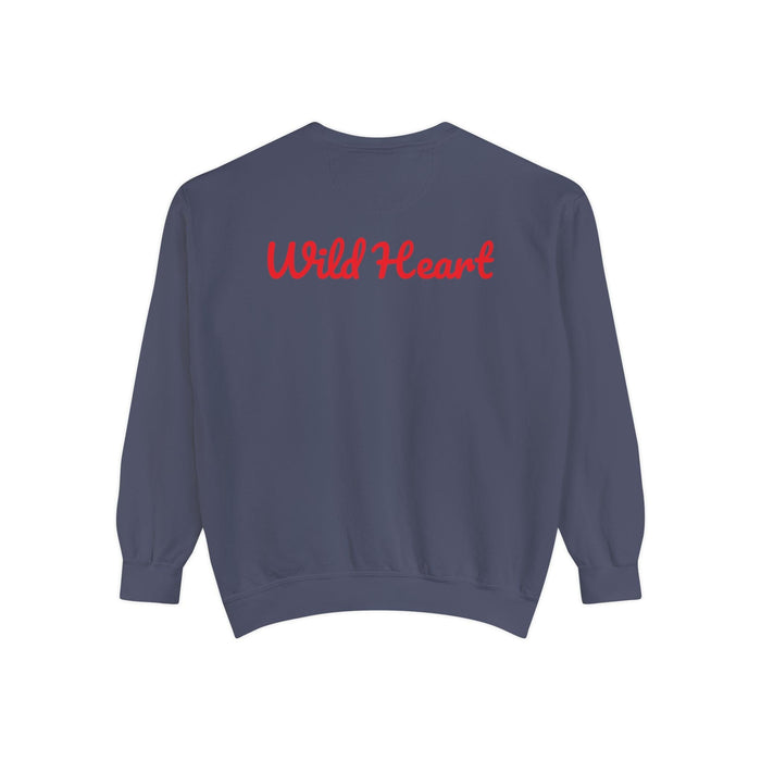 Printify Sweatshirt Wild Heart Unisex Garment-Dyed Sweatshirt Embrace Your Passion Luxurious Comfort & Style Comfort Colors Great Gift Idea