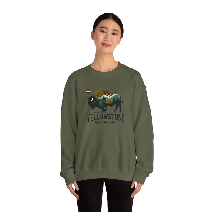 Printify Sweatshirt Yosemite National Park Unisex Heavy Blend Crewneck Sweatshirt Camping Sweatshirt Womens Sweatshirt Mens Sweatshirt