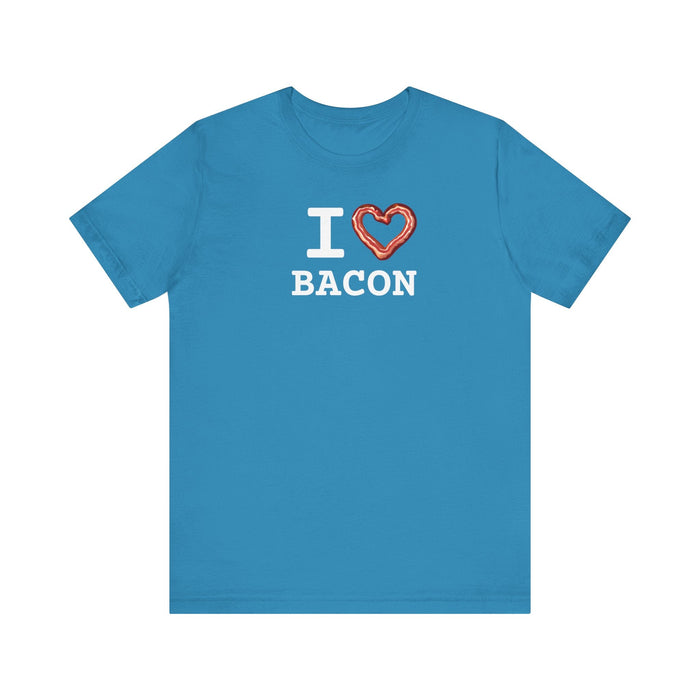 Printify T-Shirt Aqua / S I love Bacon Join The Bacon Crew! Dive into Fun with Our Classic Tee! Bacon Lovers!