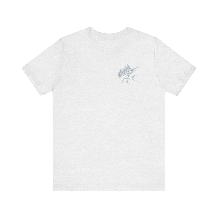 Printify T-Shirt Ash / S Big Game Fishing Marlin Tee - Soft Cotton, Quality Print" Great Gift, Mens Gift, Husband Gift, Dad Gift, Brother Gift, Son Gift