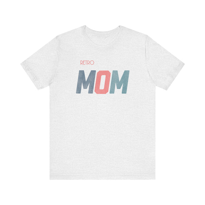 Printify T-Shirt Ash / S Retro MOM - Timeless Style for Modern Moms! Great Short Sleeve Cotton Crewneck Tshirt Makes a Great Mom Gift