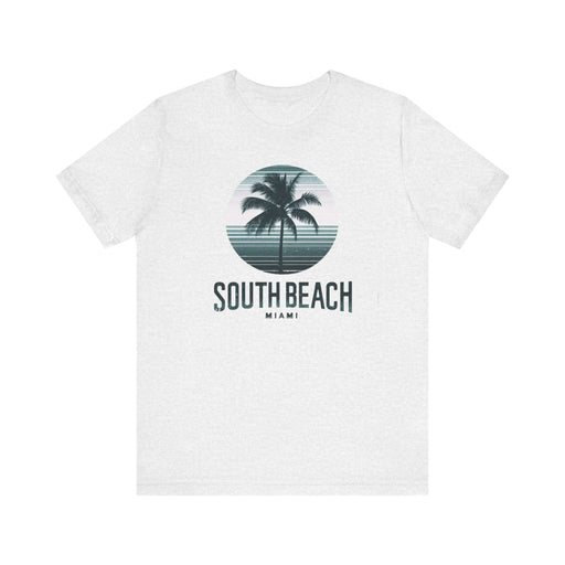 Printify T-Shirt Ash / S South Beach Serenity: Unisex Palm Trees Tee, the Ultimate Gift for Every Occasion Boyfriend Gift, Girlfriend Gift