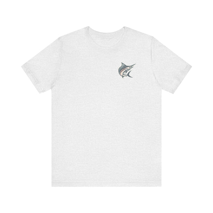 Printify T-Shirt Ash / S Wrath of the Marlin: Legend of the Sea Unisex Tee - Cotton Tshirt Fishing Shirt, Nature Lovers, Great Gift Idea, Mom Gift, Girlfriend Gift