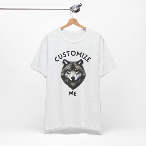 Printify T-Shirt Ash / XS Custom Unisex Shirt Personalized Wolf T-Shirt Perfect Gift for Him or Her Custom Shirt, Gift for Him, Custom T Shirt, Personalized Shirt