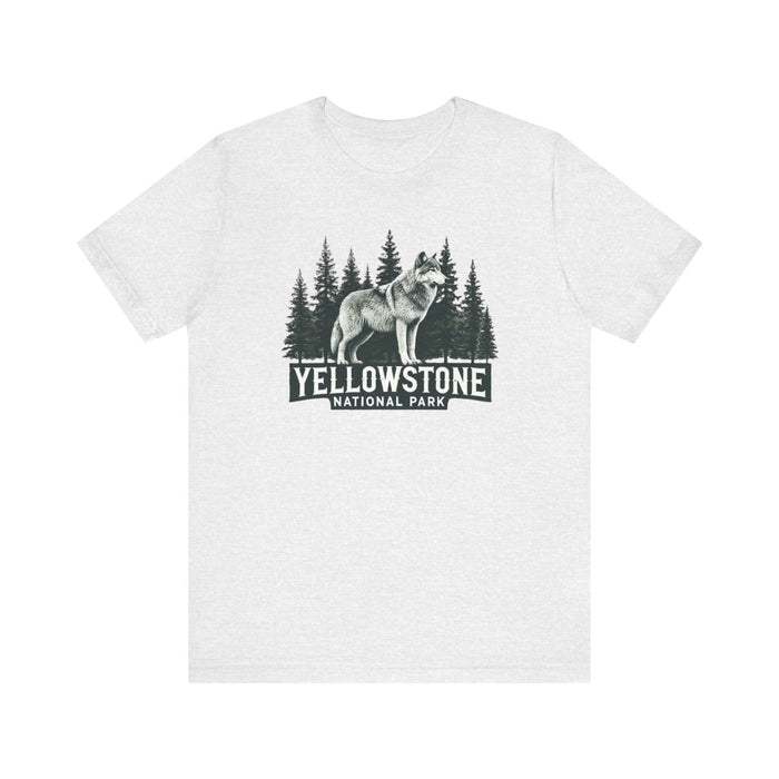 Printify T-Shirt Ash / XS Yellowstone National Park Unisex Jersey Short Sleeve Tee Camping Tshirt Hiking Explore