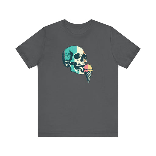 Printify T-Shirt Asphalt / S Skull Tee: Embrace Cool Comfort and Style with This Crewneck Tshirt Makes a Great Gift