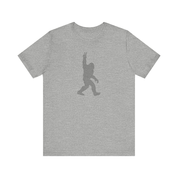 Printify T-Shirt Athletic Heather / S Bigfoot on the Loose Tee: Unleash Your Inner Adventurer! Mens Gift, Mountain Tshirt, Camping Adventure, Womens Gift