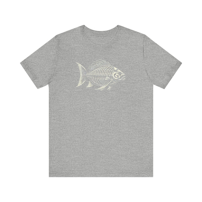 Printify T-Shirt Athletic Heather / S Fishing Skeleton Unisex Tee - Your Next Favorite Tshirt! Great Dad Gift, Boyfriend Gift, Papa Gift