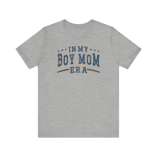 Printify T-Shirt Athletic Heather / S In My Boy Mom Era Tee – Comfortable & Stylish Womens Short Sleeve Crewneck Cotton T-Shirt Mom Gift, Mothers Day Gift