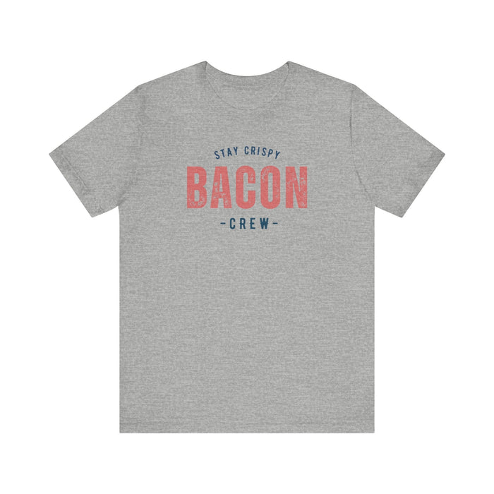 Printify T-Shirt Athletic Heather / S Join The Bacon Crew! Dive into Fun with Our Classic Tee! Bacon Lovers!