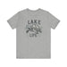 Printify T-Shirt Athletic Heather / S Living With The Turtle Lake Life Jersey Short Sleeve Tee - Soft Cotton Classic Nature Great Gift, Husband Gift, Wife Gift Fishing Shirt